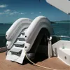 Utomhusspel Anpassad uppblåsbar vatten Yacht Slide Commercial Fun Play Equipment Air Dock Slide for Boat8