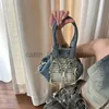 Shoulder Bags Hats Bucket Hats Y2k Denim Blue Soft Bag and Bag Luxury Designer Women's Vintage Metal Cool Girls' Strapless Handbagcatlin_fashion_bags