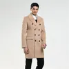 Manteau en laine pour hommes, sur mesure, mode britannique, S-6XL, russe, double boutonnage, trench-coat bleu lac, 231101