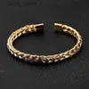 Pulseira 3pcs/conjunto número romano homem pulseira artesanal de aço inoxidável corda de fivela aberta pulseira bileklik jóias de luxo