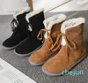 flat bottom boots lace-up woman cotton shoes black brown in winter outdoor sports sneakers