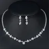 Hochzeit Schmuck Sets Luxus Einfache Hohl Doppel Herzförmige Halsketten Exquisite Kristall Anhänger Kette Halskette für Frauen Set 231101