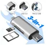 3 In 1 Type C -kaartlezer SDHC SD TF MICRO SD -kaartlezer Micro USB OTG -adapter voor Huawei Xiaomi Android -telefoon PC