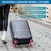 Bag Parts Accessories 84PCS Luggage Wheels Protector Silicone Caster Shoes Travel Suitcase Reduce Noise Cover 231101