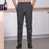 Herrenhosen Red Peppers Restaurant Uniform Chef elastische Taille Arbeitskochhose schwarz-weiß gestreift Lebensmittelservice-Kleidung