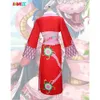 Uma peça cosplay boa han traje sexy império vermelho quimono vestido anime roupas trajes de halloween para mulheres festa desempenho cosplay
