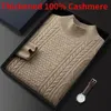 Men's Sweaters Arrival High Quality Autumn Winter Double Ply Thickened 100 shmere Sweater Men's Pullover Jacquard Knitting Men Size S-3XL 231101