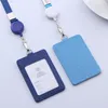 حاملي البطاقات 1pc Business Bank ID Holder Cover Leather Cover Women Men Student Bus Bus Bus Transluction