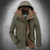 Mens Down Parkas Parka Outdoor Winter Jacket Plus Velvet Thick Warm Multi Pocket Jackets Solid Male Coat Large Size Clothing 231101