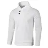 Męskie swetry na odzież potu połowa golfowa męskie swetry guziki szyja stała kolor ciepły, szczupły bluzy zimowe pullover mężczyźni 231102