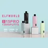 Original Elfworld chockpris Nytt ultima pro 12000 puffs 0%2%5%Fördömd 18 ml e-liquid toppkvalitet 15k18k20k Star9000 VAP-disponibla vape elf luftflöde Big LED-skärmstång