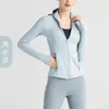 Vestes pour femmes, vêtements de Yoga, sensation de chair, respirant, extensible, Cardigan de course, costume à séchage rapide, Fitness