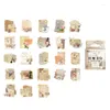 Present Wrap 46 PCS/Lot Mini Boxed Sticker Rose Epistle Fresh Vintage Handbook Diy Diy Dekorativa stängningsklistermärken