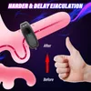 Cockringen Sexy Speelgoed Cockring Vibrator voor Mannen Paar Ringen Vibrerende Penisringen Verstelbare Vertraging Ejaculatie Speeltjes voor Volwassenen 18 t231101