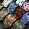 Bow Ties Novelty Men's Tie Floral Cartoon Animal Food Patten Yellow Blue Neckties Leisure Business Daily Wear Cravat Wedding Party Gift