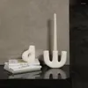 Candle Holders Ceramic Holder Vase Home Decoration Desktop Centerpiece Flower Wedding Accessories Art