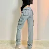 Herenjeans Mode multi-pocket drape gepersonaliseerde jeans met hoge taille dameskleding winter high street trend design cargobroek dames 231101