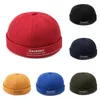 Berets Brimless Chapéu para Homens Mulheres Fitted Algodão Bonnet Skullcap Vermelho Pequeno Juventude Verão Preto Cap Docker Sailor Watch Beanie