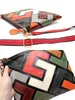 Evening Bags SC Luxury Colorful Leather Patchwork Handbag Vintage Casual Design Axel Purse Cross Body Bag Wislet Square Clutches 231102
