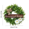 Decorative Flowers Wreaths Christmas decoration wreath wall hanging Eucalyptus small clear wreath door hanging decoration wedding garland decoration 231102