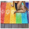 Todo-Arco iris Rayas Bufanda Bohemia Colgante de pared India Mandala Manta 7 Chakra Tapiz de color Verano Boho Toalla de playa Yoga267v