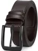 Ceintures Ceinture habillée en cuir véritable pour hommes Design cousu classique 38 mm Tailles grandes et grandes régulières