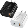 SMART PORTABLE 12W 2.4A Dual Ports PD Wall Charger EU US AC Home Travel USB C Typ C Power Adapters för iPhone 13 14 15 Samsung Huawei Tablet PC B1