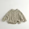 Pullover Milancel Kinderpullover Vintage-Stil Jungen Strickwaren Warmer gezeichneter Mädchenpullover für Kinder 231102