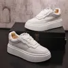 New Men's Fashion Everyday All Match White Thick Bottom Casual Shoes Flats Male Sports Walking Sneakers Zapatos Hombre