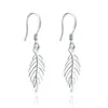 Backs Orecchini Fashion Punk Feather 925 Silver Drop per le donne Regali di gioielli per la festa nuziale