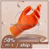 Hand Protection Wholesale Garden Work Glove Good Grip Construction Pvc Gloves 6 Pairs Outdoor Orange Single-Size Anti-Static Mechanic Dh2Mu