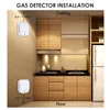 Sensor inteligente de alarme de gás natural, wi-fi, lpg, metano, ch4, detectores de vazamento de combustível, suporta vida doméstica, plug-in e proteção