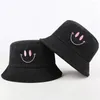 Berets Unisex SMILE Bucket Hat Fishing Outdoor Hip Hop Men's Summer For Fisherman Cap Women 2023 Bone Feminino