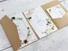 Cartes de voeux Cartes vierges Invitation Quarter Folder Personnalisé 3 Inserts Impression Annonce de mariage Invitations d'anniversaire 50 Ensembles 231102