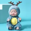 Dolls 11cm Simulation Rebirth Sleeping Doll Simulated Moveable Joints Mini Lifelike Soothe Cute Sleep Baby Dolls For Girls Toys Gifts 231102