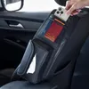 Bilarrangör Sitt sidoficka PU Läder Auto Storage Hanging Bag For Cars SUV Truck Holding Phone Solglasögon Tis Z9S9