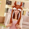 Chapeau de dessin animé drôle pour adultes et enfants, chapeaux en peluche mobiles, animaux de la forêt, coiffure de fête Cosplay