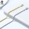 Ножные браслеты ORSA JEWELS Стерлингового серебра 925 пробы Кубинские ножные браслеты-цепочки Модные женские летние браслеты из золота 14 карат на ногу Ремни на щиколотке Ювелирные изделия Подарки SA11 231102