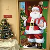 Christmas Decorations Christmas Outdoor Decorations Tapestry Party Background Hanging Carpet Santa Claus Greekn Figure Door Cover Xmas Backdrop Banner 231101