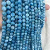 Pietre preziose sciolte rare 12MM blu mare Dominica Larimar perline rotonde lisce per la creazione di gioielli regalo di pietre preziose naturali fai da te