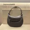 Luxe tassen Bvs imitatiemerk Trendy Crescent geweven tas Echt leer Twin voor heren en dames Modieus handbreien