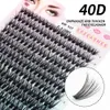 Falsche Wimpern, 280 Stück, einzelne Wimpern-Cluster, DIY-Wimpern-Cluster, 10D, 20D, 30D, 40D, D-Locke, 916 mm, 231101