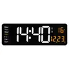 Wall Clocks Led Electronic Remote Control Alarms Digital Large Table Wall-mounted Clock Temp Date Week Display Room Decor