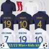 Qqq8 2022 -2023 Benzema Mbappe Voetbalshirts Spelerversie Griezmann Pogba 22/23 Franse Coupe Du Monde Nationale Team Francia Giroud Fans
