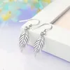 Backs Orecchini Fashion Punk Feather 925 Silver Drop per le donne Regali di gioielli per la festa nuziale