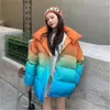Women's Trench Coats Han Edition Loose Brief Paragraph Bread Served Cotton-padded Clothes Down Jacket Female Ins Port Wind Gradients Co