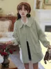 Manteau en mélange de laine pour femmes, vêtements Kawaii S3XL, col Peter Pan, doux, Design d'hiver pour fille, coupe-vent, Hipsters Kpop, esthétique Vintage 231101