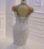 2024 Luxueux cristal perlé sirène robes de mariée Vintage arabe Dubaï 3D fleurs grande taille robe de mariée robe de mariage personnalisé