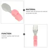 Servis uppsättningar 2 datorer Baby Flatware Set Travel Silverware Tabelleris Kidsredskap