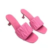 Summer Women's Slippers Top Designer Sandaler Lambskin Platform Shoes Sexiga Höga klackar utomhus icke-halk strandskor bekväma andningsbara avslappnade skor modelägenheter